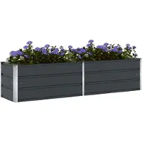 vidaXL Jardinière Anthracite 480 X 50 X 45 Cm Acier Galvanisé