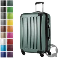 Hauptstadtkoffer Alex - Valise rigide extensible avec 4 roulettes Check-In Trolley Valise de voyage avec soufflet d'extension Check-In Bagages 158cm Hardcase Luggage 65 cm, 74 litres,Vert forêt