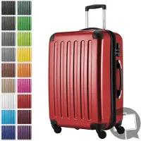 Hauptstadtkoffer Alex - Valise rigide extensible avec 4 roulettes Check-In Trolley Valise de voyage avec soufflet extensible Check-In Bagages 158cm Hardcase Luggage 65 cm, 74 litres,Rouge