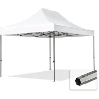 TOOLPORT 3x4,5 m Tonnelle pliante Acier, PVC 800, blanc
