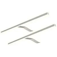 Kalb Material für Möbel kalb | Luminaire LED à poser en acier inoxydable, lumière neutre chaude, pour éclairage d'armoire, chromé, lot de 2, blanc chaud