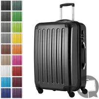 Hauptstadtkoffer Alex - Valise rigide extensible avec 4 roulettes Check-In Trolley Valise de voyage avec soufflet extensible Check-In Bagages 158cm Hardcase Luggage 65 cm, 74 litres,Noir