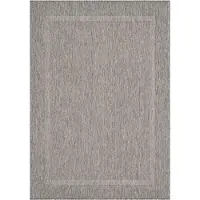 Teppium Tapis Couloir 80x250 cm Gris Bordure Tissage Plat Résistant