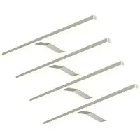 Kalb Material für Möbel kalb | Luminaire LED à encastrer en acier inoxydable, lumière neutre chaude, pour l'éclairage d'armoires, lot de 4, blanc chaud, gris argenté