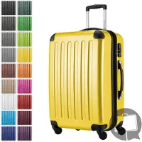Hauptstadtkoffer Alex - Valise rigide extensible avec 4 roulettes Check-In Trolley Valise de voyage avec soufflet d'extension Check-In Bagages 158cm Hardcase Luggage 65 cm, 74 litres,Jaune