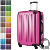 Hauptstadtkoffer Alex - Valise rigide extensible avec 4 roulettes Check-In Trolley Valise de voyage avec soufflet d'extension Check-In Bagages 158cm Hardcase Luggage 65 cm, 74 litres,Magenta