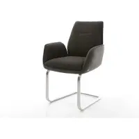 DELIFE Cantilever Zoa-Flex tissu mixte noir pied cantilever plat roestvrij staal ressorts ensachés