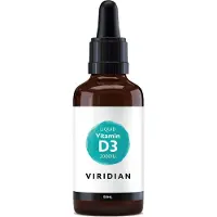 Viridian Liquid Vitamine D3 2000 IU 50 ml Goutte(S) Orale(S)