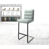 DELIFE Chaise-de-bar Pela-Flex rayures menthe chaise cantilever métal plat