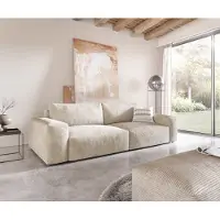 DELIFE Grand Canapé Lanzo XL 270x130 cm Cordge avec Tabouret