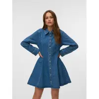 Vero Moda Jessie Long Sleeve Short Dress Bleu L Femme