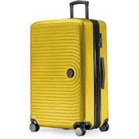 Hauptstadtkoffer Mitte - Grande valise à 4 roulettes doubles Valise de voyage XL avec extension, valise rigide TSA stable, 130 L, jaune