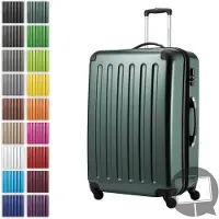 Hauptstadtkoffer Alex - Grande valise rigide pour bagages enregistrés avec extension Trolley Valise à roulettes Check-In Valise de voyage XL 75 cm, 119 L, 4 roulettes, brillant,vert forêt