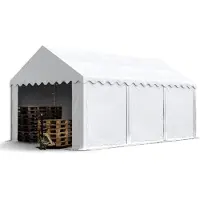 Sonstiges TOOLPORT Tente de stockage 4x6 m abri bâche PVC 700 N imperméable blanc