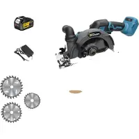 OEM Scie circulaire, moteur sans balais, coupe à angle réglable, 2 batteries