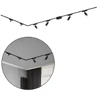 Briloner Luxtrail Système de rail, set complet, 4x LED Spots, 2x LED Tracklight, orientable, blanc chaud, noir, 3m