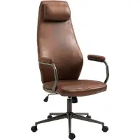 CLP Chaise de bureau Pocatello, style industriel, similicuir, couleur cognac vieilli