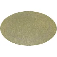 Teppium Tapis Rond 160 cm Vert Bordure Tissage Plat Résistant