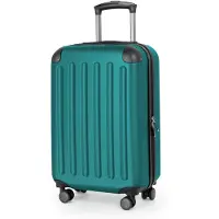 Hauptstadtkoffer - Spree - Bagage à main léger 55x35x20 cm, valise rigide avion trolley cabine, valise de voyage 4 roulettes doubles - 2,3 kg - 33L,Aquagrün