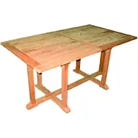 Mojawo Teck Table de jardin à rallonges 210/160 x 90 x 75 cm
