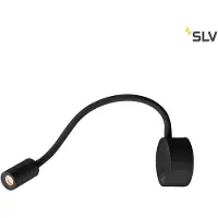 SLV Dio Flex Plate Applique avec bras flexible noir LED 2700K avec interrupteur