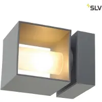 SLV SQUARE TURN, QT14, applique murale d'extérieur, gris argenté, max. 42W, IP44