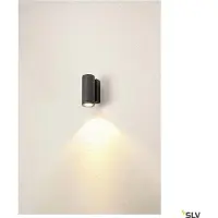 SLV Enola Round S single LED Applique murale anthracite CCT 3000/4000K Couleur de lumière réglable IP65