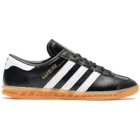 Adidas Hamburg, noir et blanc avec semelle en gomme (pour femmes) - Taille européenne 39 1/3
