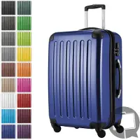 Hauptstadtkoffer Alex - Valise rigide extensible avec 4 roulettes Check-In Trolley Valise de voyage avec soufflet extensible Check-In Bagages 158cm Hardcase Luggage 65 cm, 74 litres,Bleu foncé
