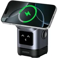 UGREEN Chargeur sans fil magnétique Uno 2-en-1 Qi2, 15 W, gris