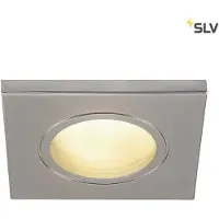 SLV Dolix Out luminaire encastré IP65 GU10 230V chromé mat rectangulaire