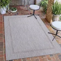 Carpetsale24 Tapis Intérieur Extérieur Tissage Plat Aspect Sisal avec Bordure Imperméable pour Cuisine Terrasse Salon, Taille: 80x250 cm