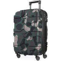 Hauptstadtkoffer - X-Kölln - Valise à main trolley avec soufflet d'extension 4 roues robuste coque dure valise de voyage extensible, serrure TSA 50 L,Camouflage