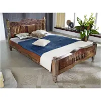 MASSIVMOEBEL24.DE MASSIVMOEBEL24 | Lit double 180x200 Bois de récupération laqué Multicolore FABLE #13