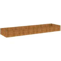 vidaXL Lit surélevé 387x100x36 cm acier corten