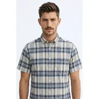 Gant 3260078 Regular Fit Short Sleeve Shirt Gris M Homme