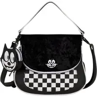 Loungefly Universal Felix The Cat Denim Shoulder Bag Noir