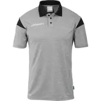 Uhlsport Squad 27 Polo Hommes - Gris foncé chiné / Noir