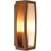 SLV Meridian Box Applique carrée plastique clair E27 rouille