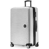 Hauptstadtkoffer Mitte - Grande valise à 4 roulettes doubles Valise de voyage XL avec extension, valise rigide TSA stable, 130 L, blanc mat