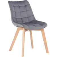 CLP Chaise de salle à manger Passaic velours