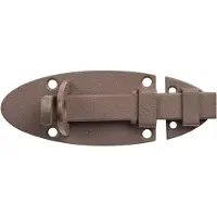 Alberts 300661, serrure de sécurité DURAVIS, avec poignée plate, revêtement duplex brun rouille, plaque de 90 x 44 mm