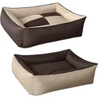 BedDog Max Quattro 2en1, Lit Pour Chien , Panier Corbeille, Coussin De Chien [L Env. 80x65cm, Melange (Brun/Beige)]