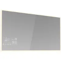 Blumfeldt radiateur Infrarouge 600 W – Miroir intelligent LED, IP44, WiFi, 5-50°C, radiateur infrarouge de salle de bain, contrôle par appli & télécommande, verrouillage parental, 12-15 m²