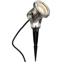 SLV Projecteur de jardin Nautilus Spike 17,5 cm gris métallisé