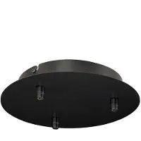 SLV Rosette de plafond Fitu 3 pièces ronde Ø22 cm noire