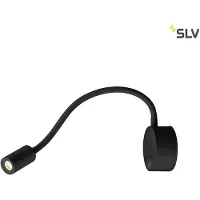 SLV Dio Flex Plate Applique avec bras flexible noir LED 3000K avec interrupteur