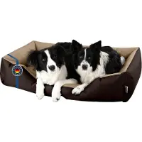 BedDog Lit pour chien LUPI Coussin pour chien lavable,MELANGE (brun/beige),(XXL) ca. 120x85x23cm