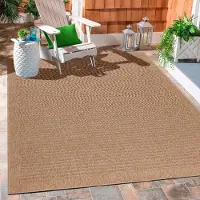 Carpetsale24 Tapis Intérieur Extérieur Tissage Plat Aspect Sisal Naturel Imperméable Style Scandinave Boho, Taille: 80x150 cm