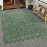 Paco Home Tapis d'extérieur à tissage plat aspect sisal avec bordure Résistant aux UV Robuste Dimensions 80 x 250 cm